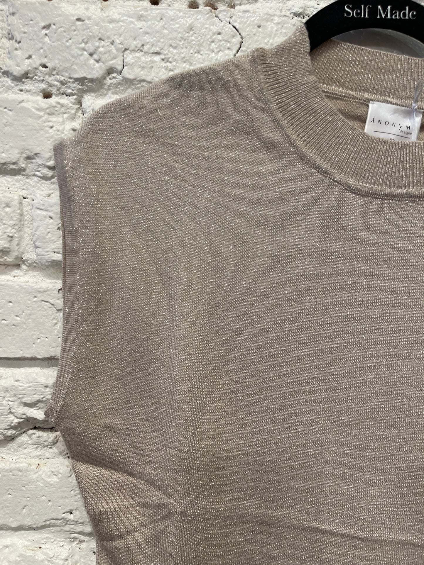 BEIGE S/S TOP KF5012
