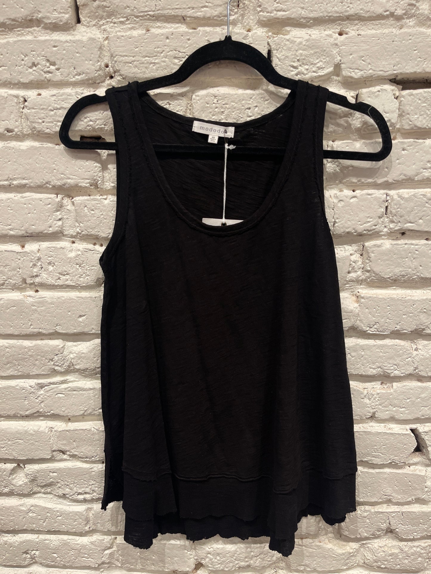SLUB KNIT SCOOP NECK TANK