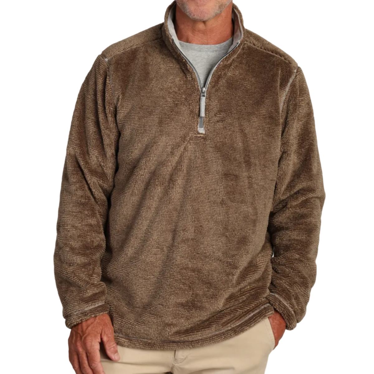 True Grit ¼ Zip Pullover (Brown)