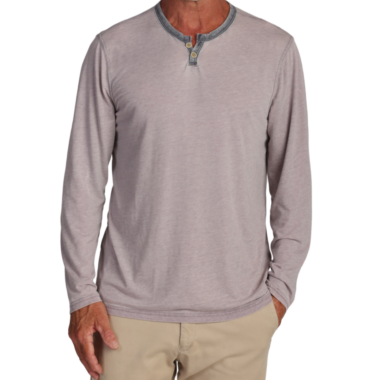 Bowery Burnout Long Sleeve Tee (Heather Chrome)