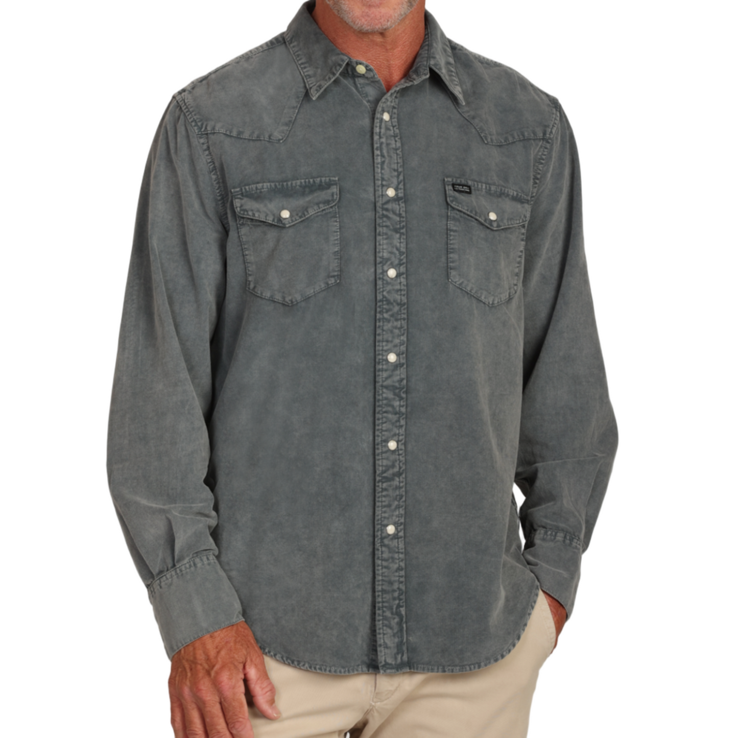 Jackson Cord Western Shirt (Charcoal)