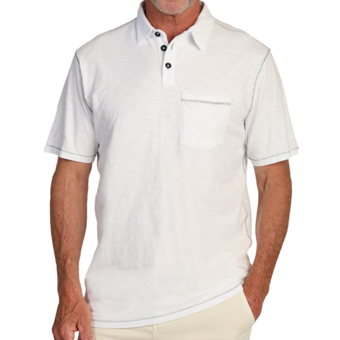 Heritage Slub Polo (White)