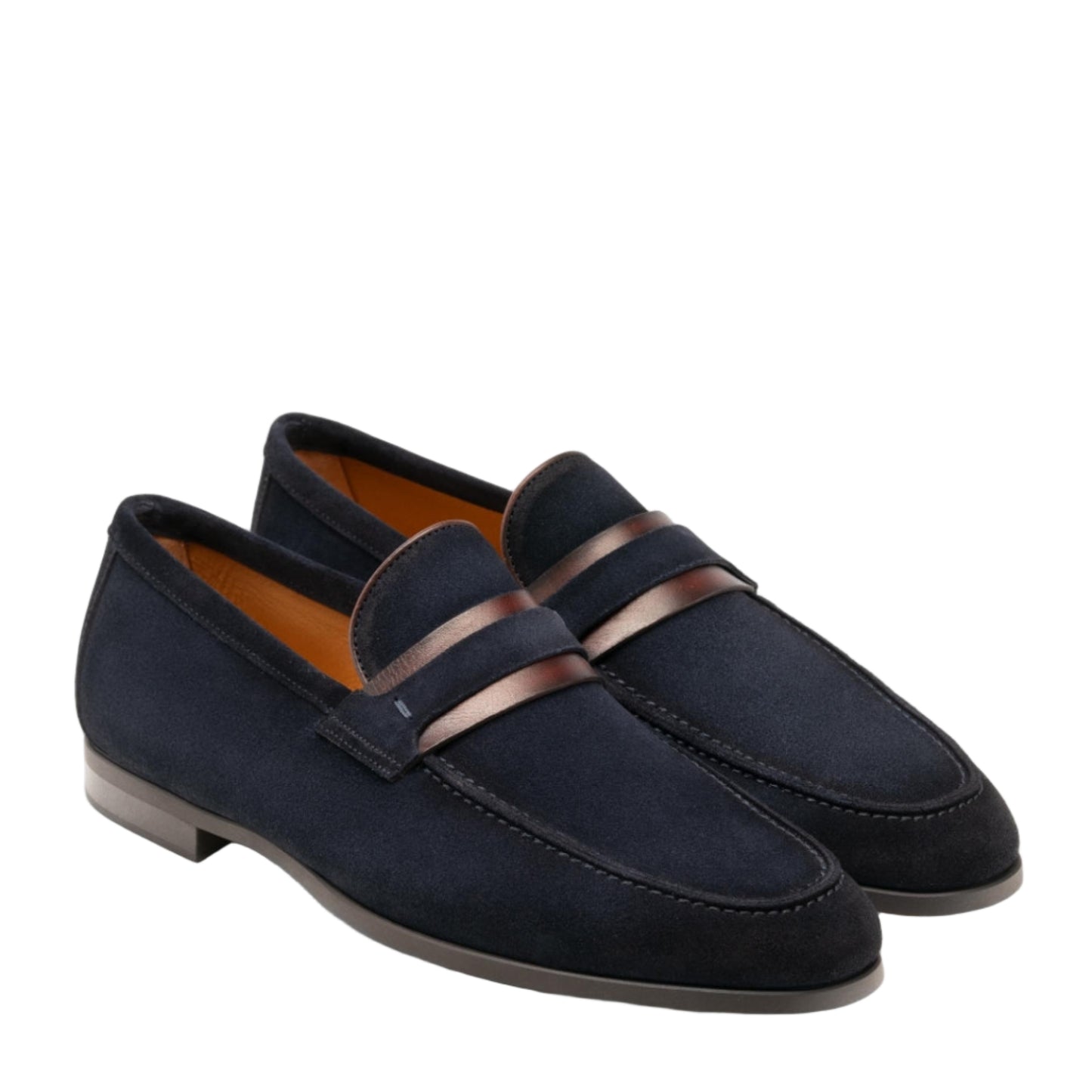 Daniel Penny Loafer (Navy/Mid Brown Suede)