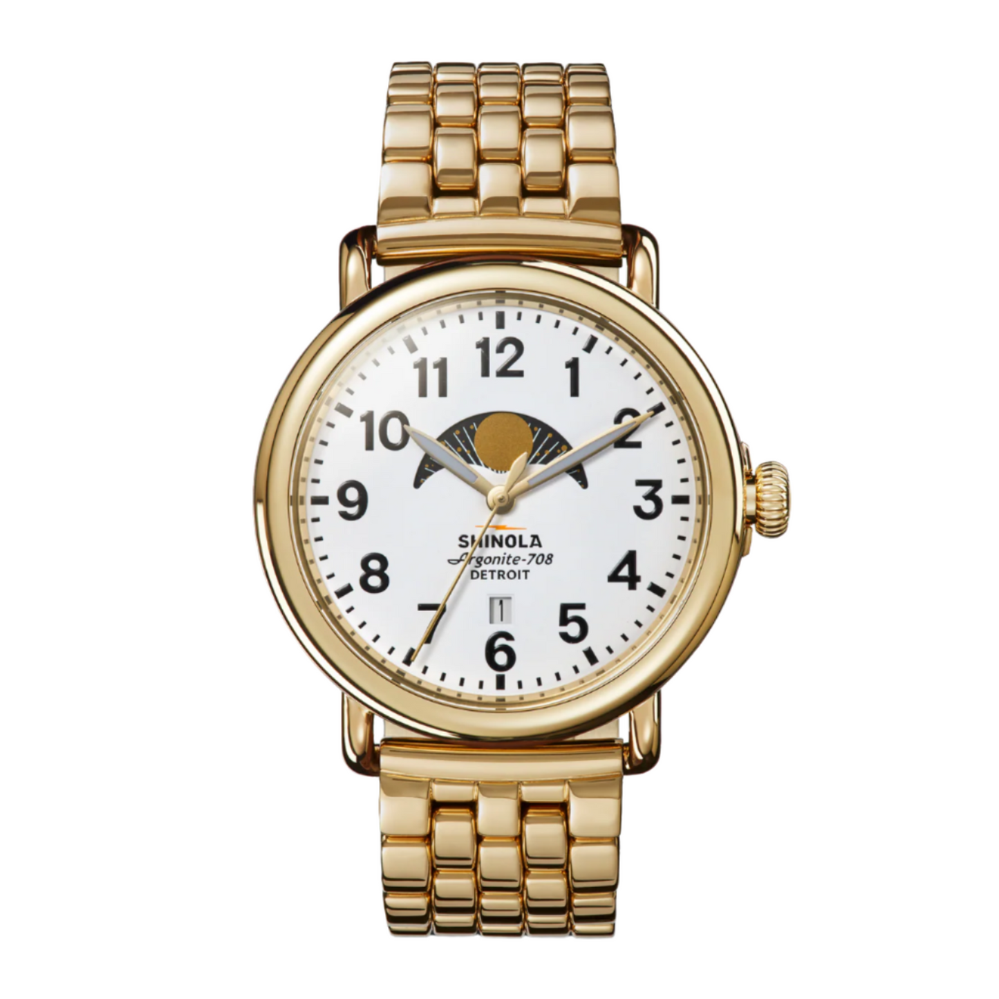 Runwell Moon Phase Watch 41mm (White)