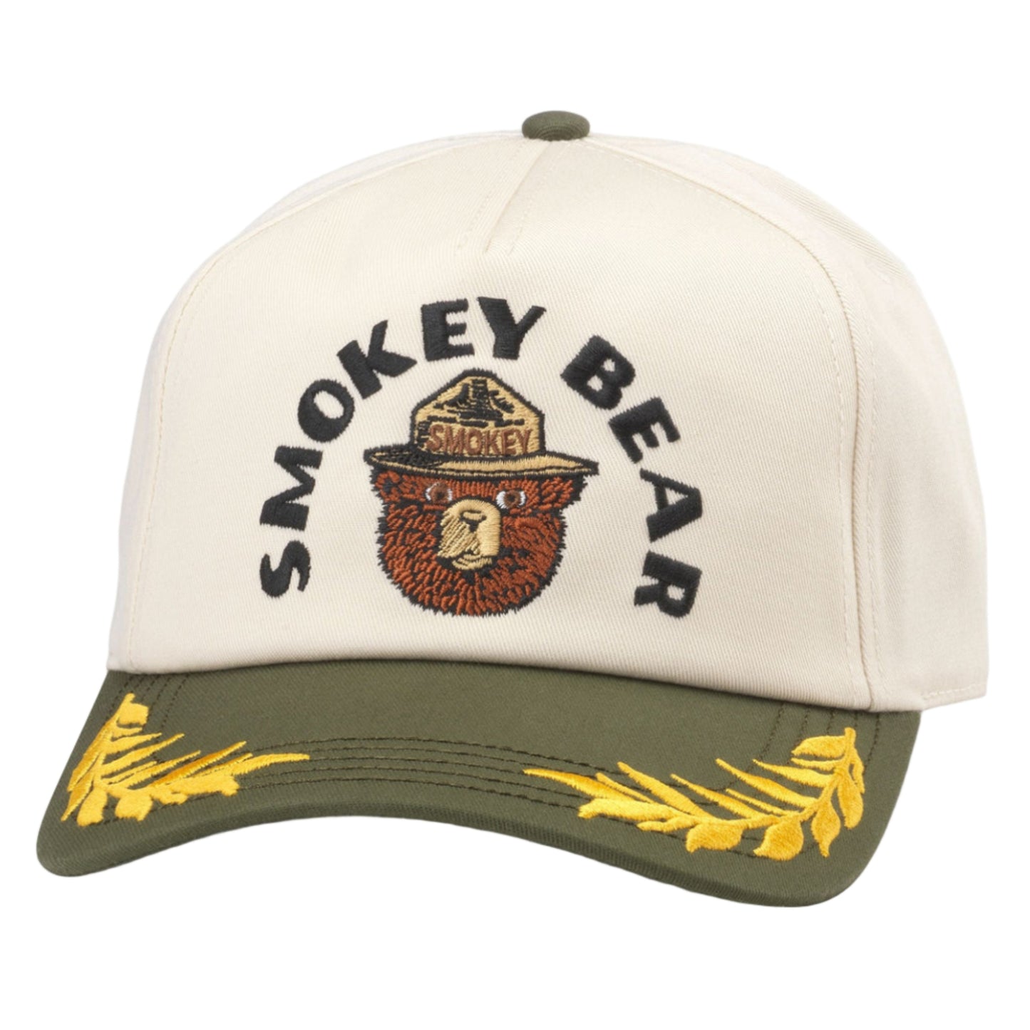 Club Captain Hat - Smokey Bear (Ivory/Army Green)