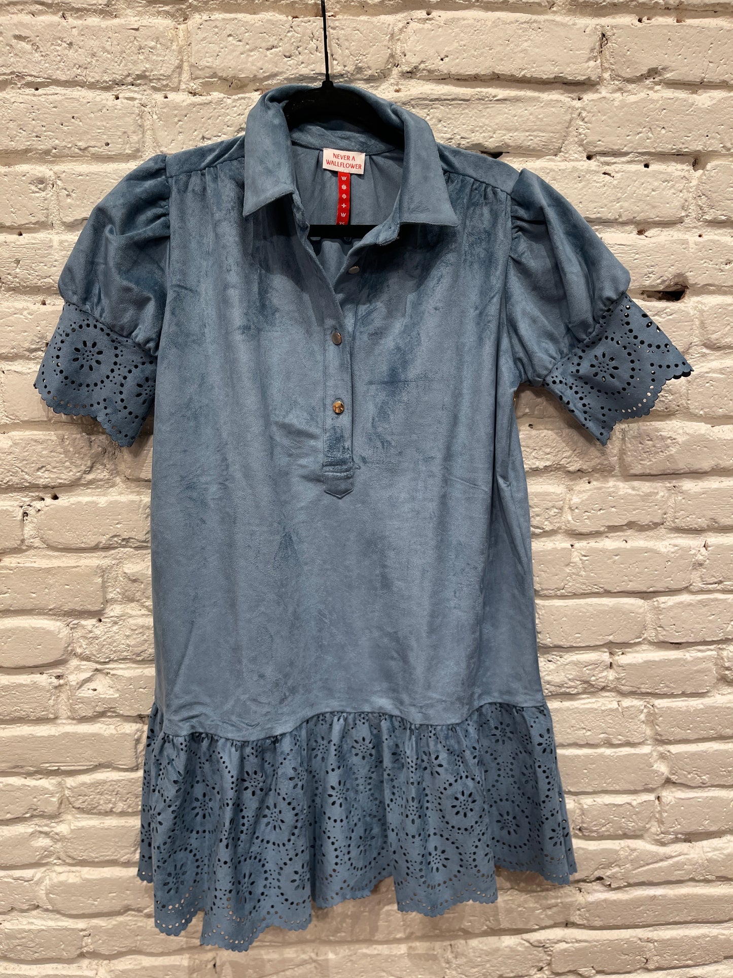 EVERYTHING SS DRESS PUNCH DOT SUEDE
