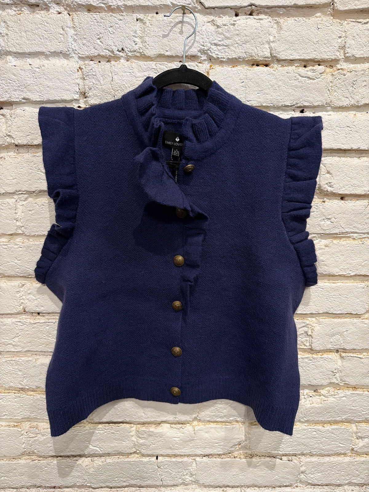 NAVY MEG CARDIGAN VEST