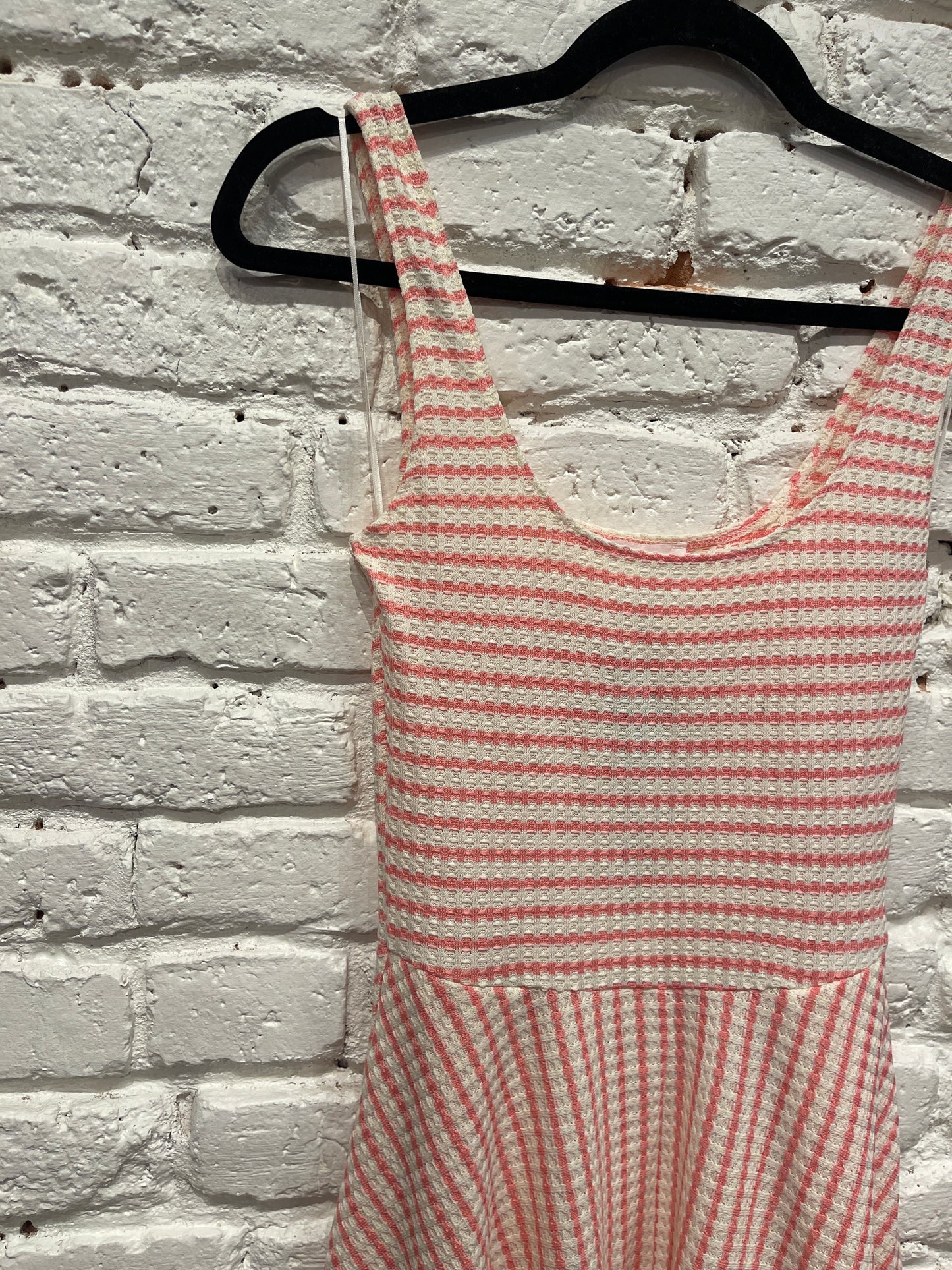 AUDREY DRESS PINK STRIPE