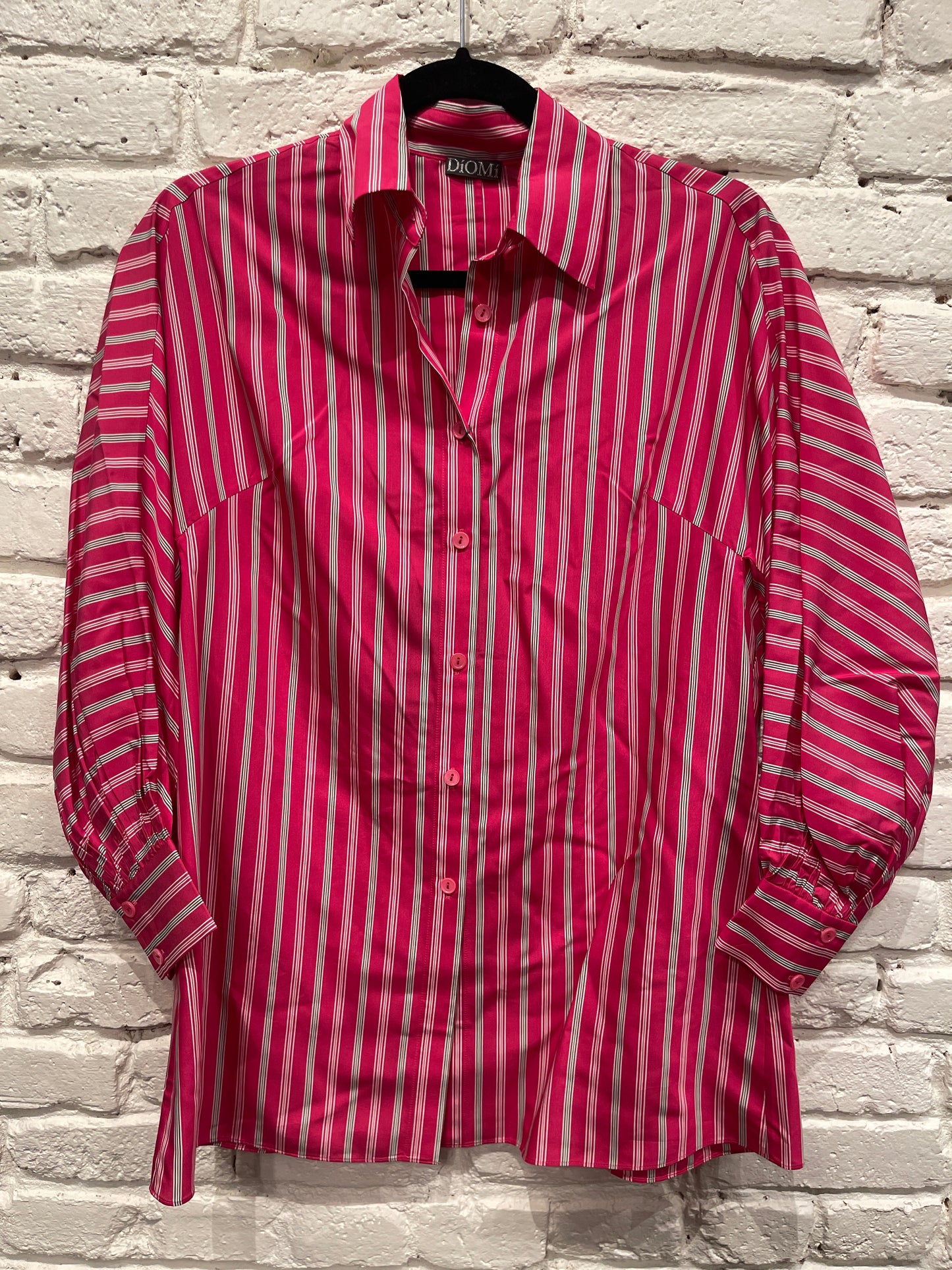 BUTTON UP SHIRT PINK STRIPE DM4035CT