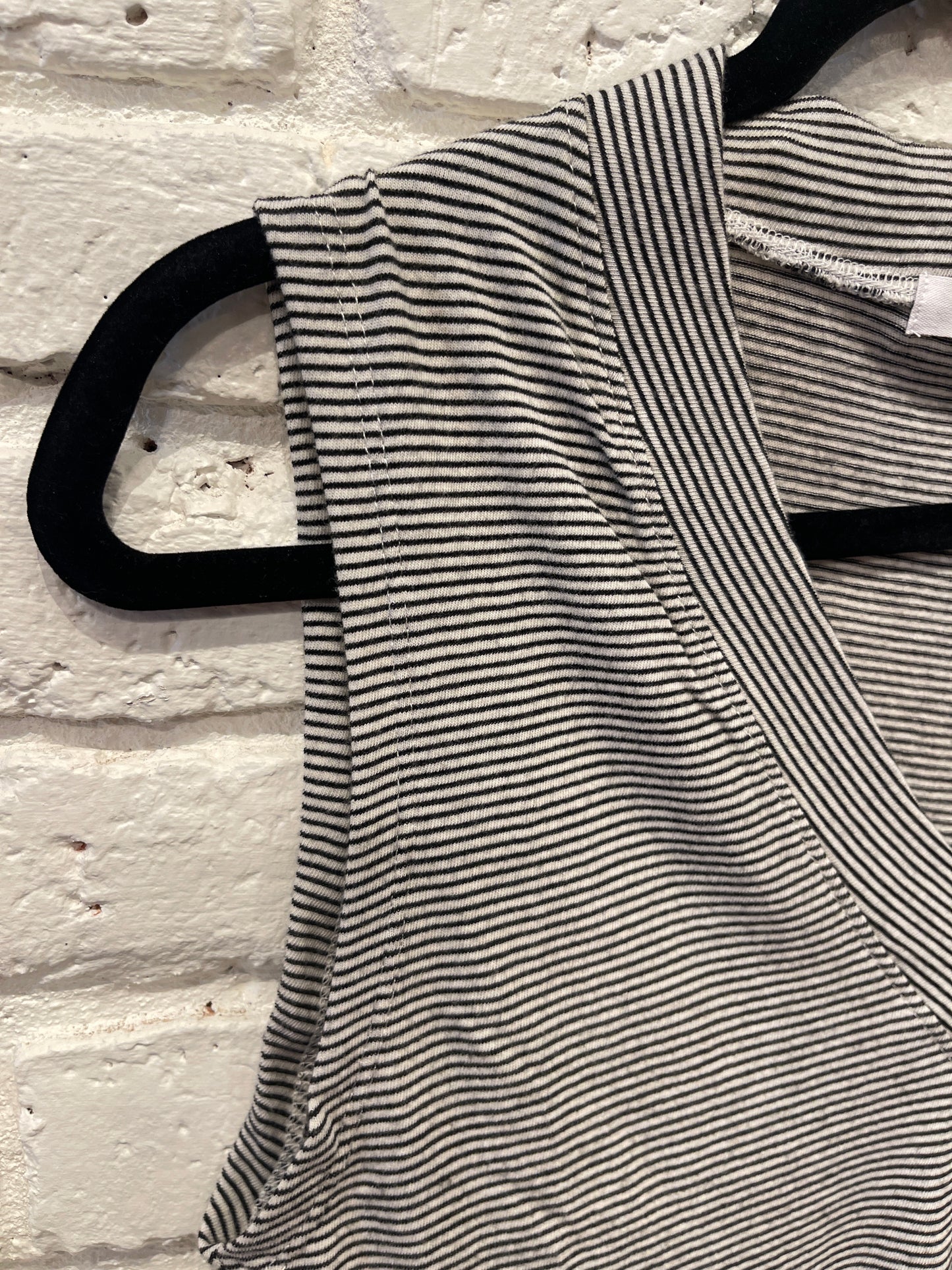 LUCY TANK IVORY/BLACK STRIPE