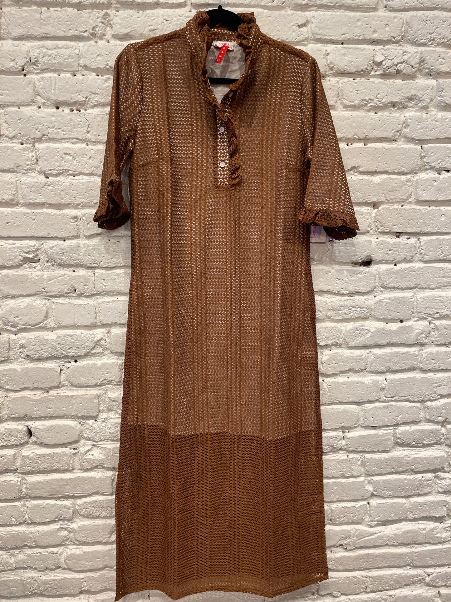 RUFFLE COLLAR SS MAXI TULY LACE