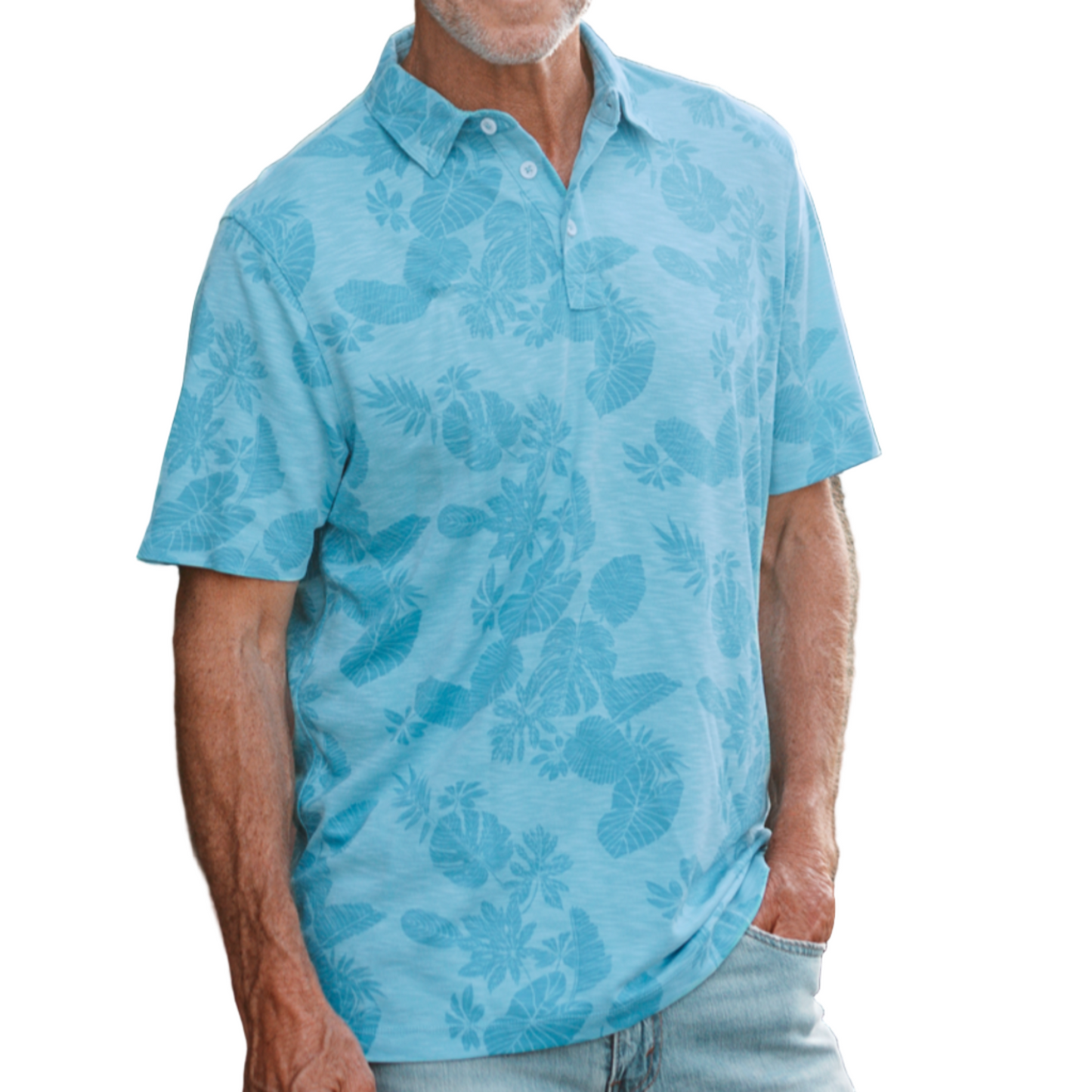 Sueded Dobby Polo (Blue)