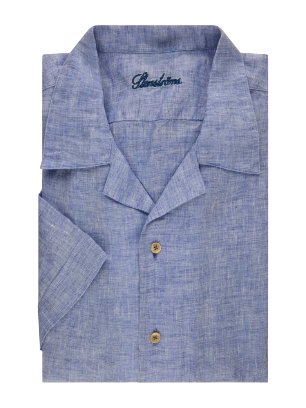 Stenstroms Blue Linen Shirt - Short Sleeves