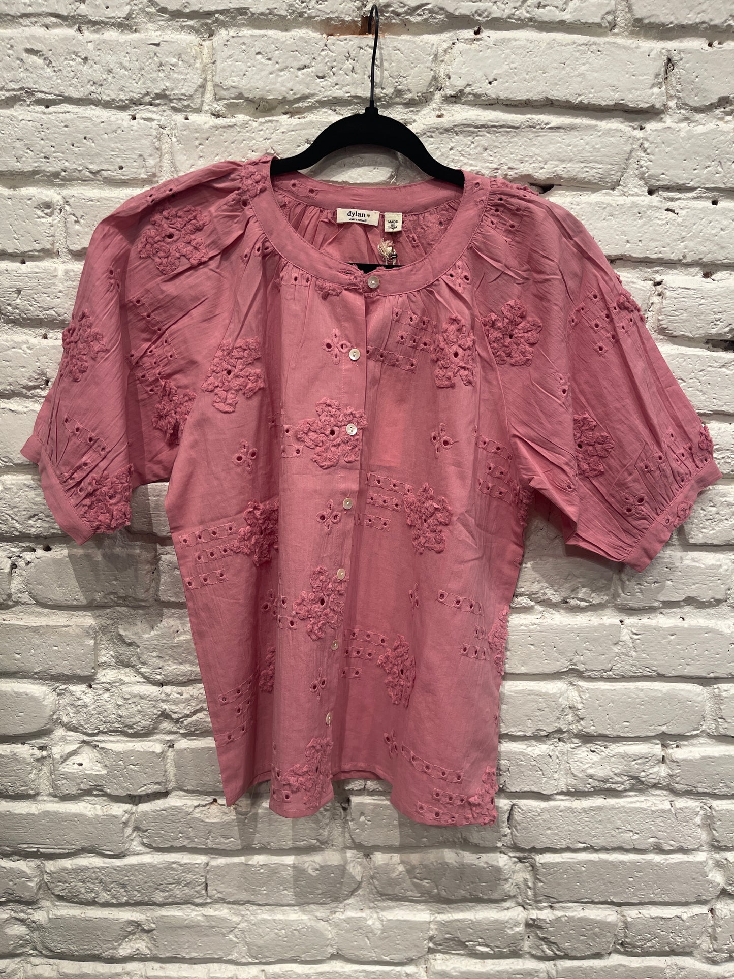 SHAY BUTTON BLOUSE PINK