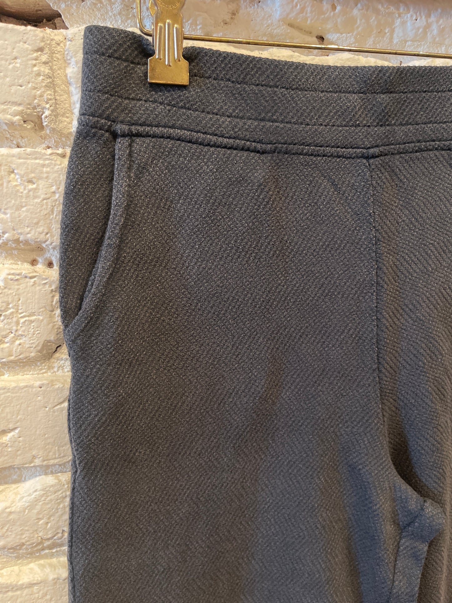 FLARED CROP PANTS WASHED EBONY