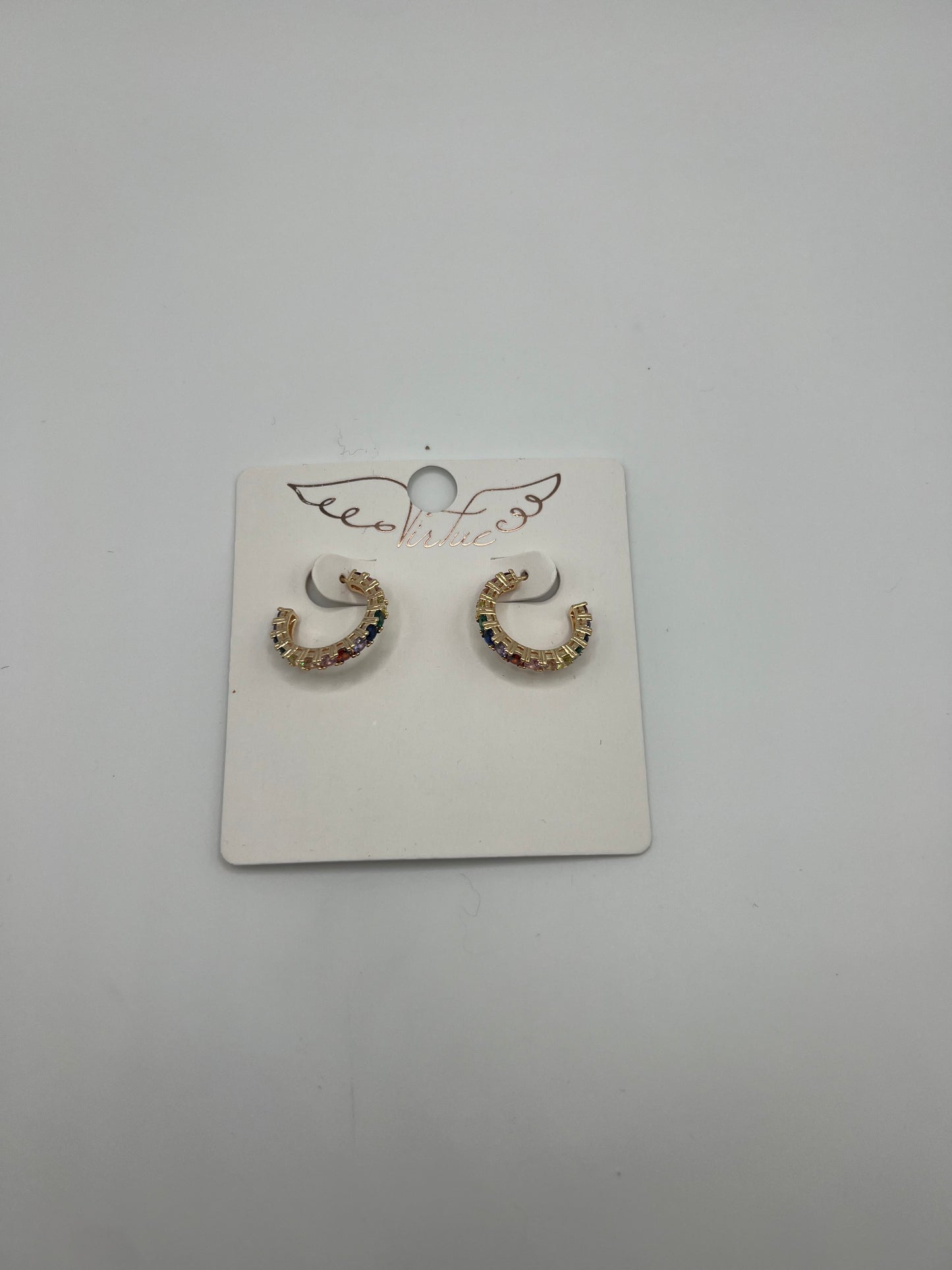 COLORED PAVE HOOP 24MM 9110H