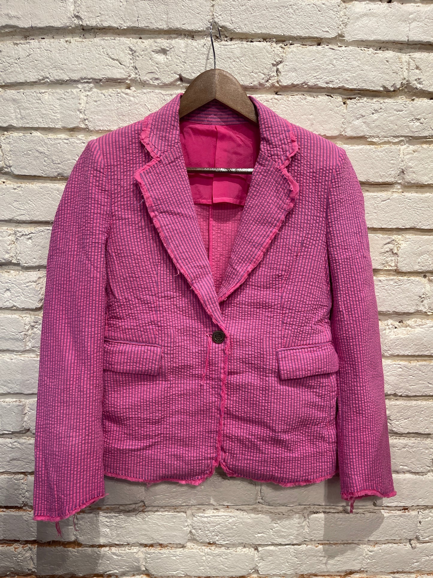 AUDREY DYED PINK SEERSUCKER