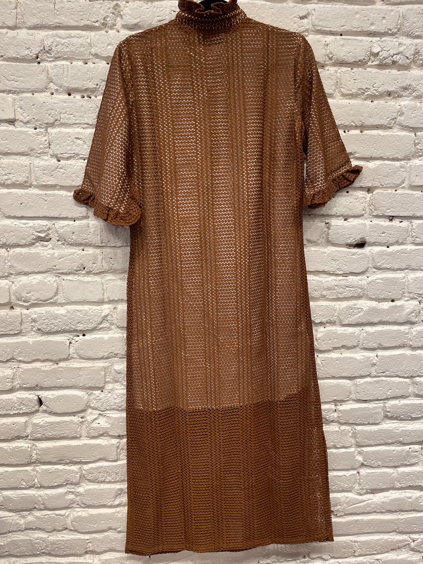 RUFFLE COLLAR SS MAXI TULY LACE
