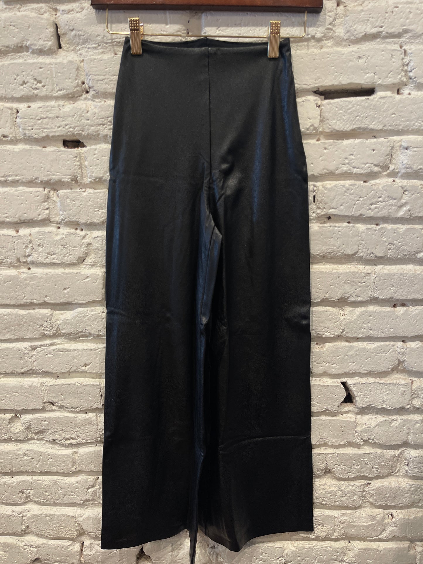 FAUX CROPPED WIDELEG PANT / BLACK