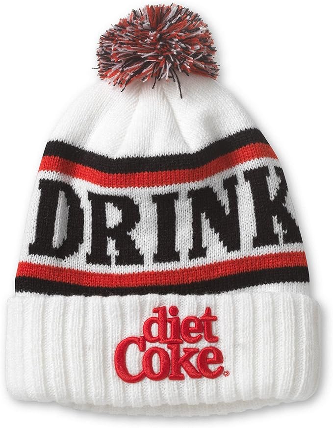 Pillow Line Knit Beanie - Diet Coke (White/Red/Black)