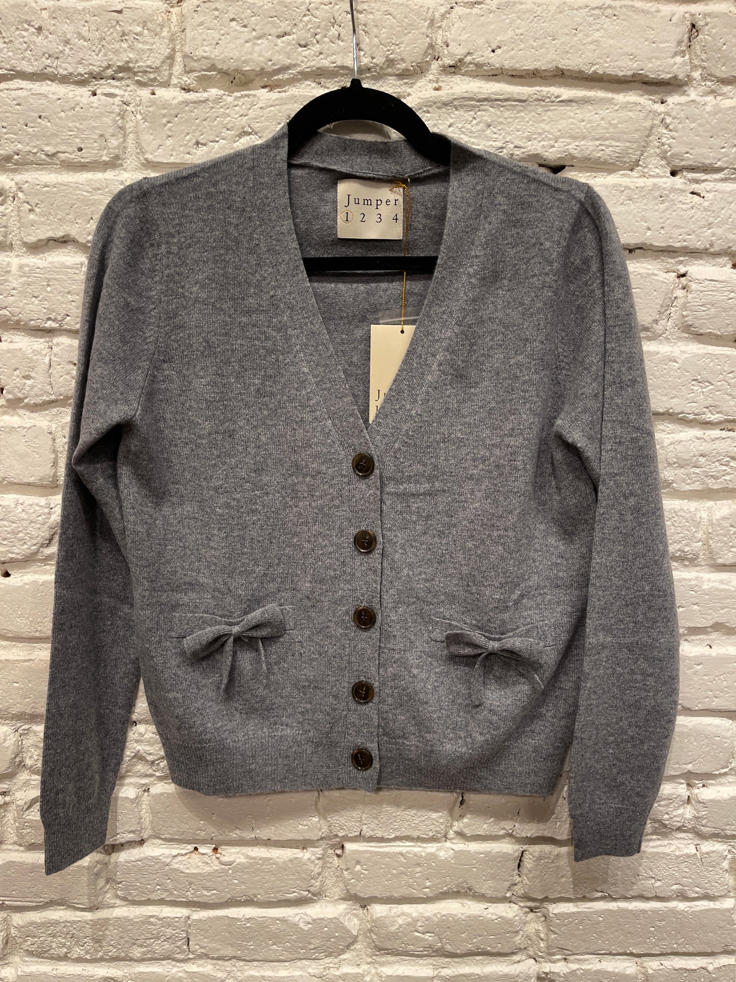 BOW POCKET CARDI CLOUDY