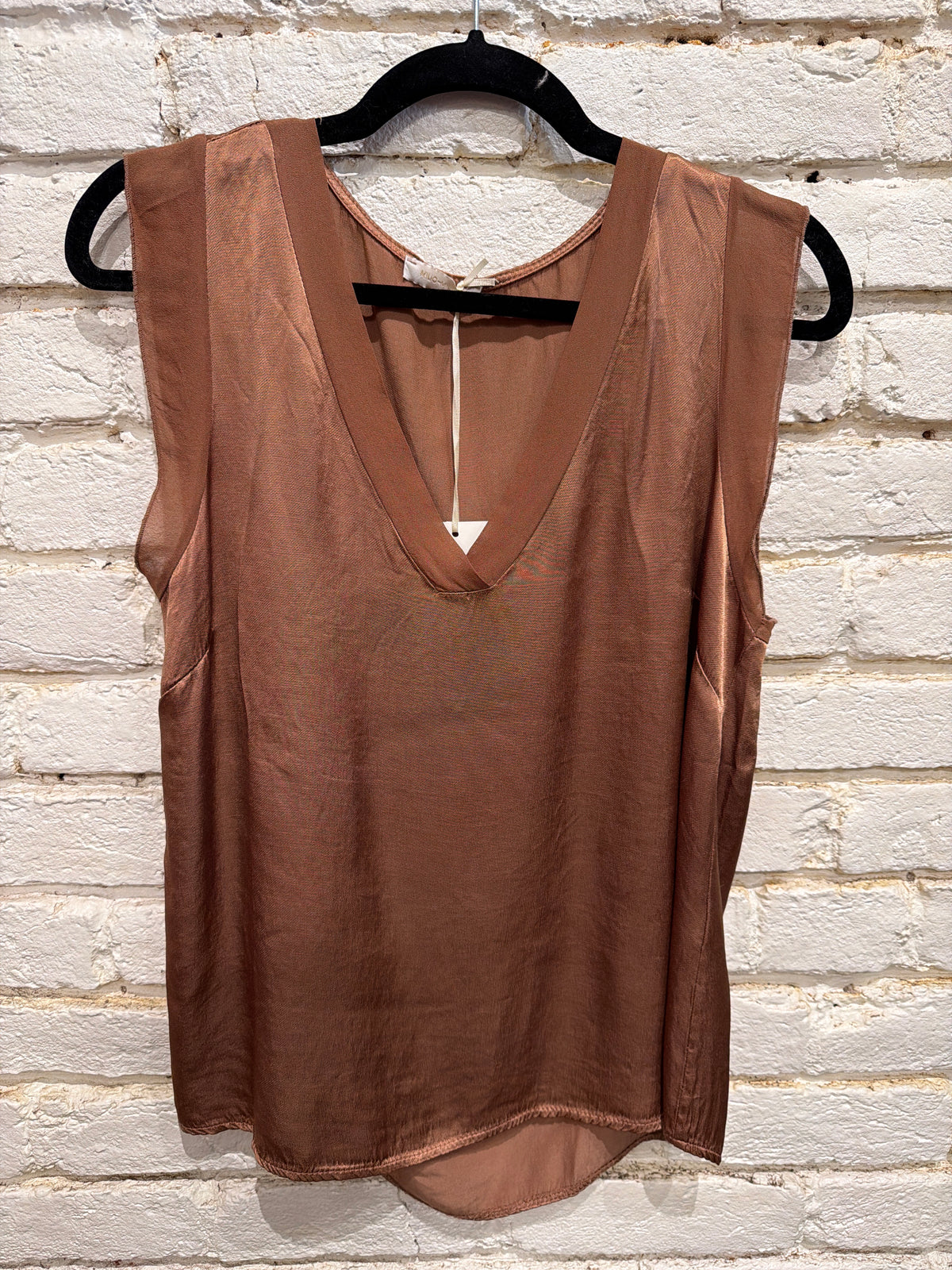 V-NECK SL TOP TOBACCO