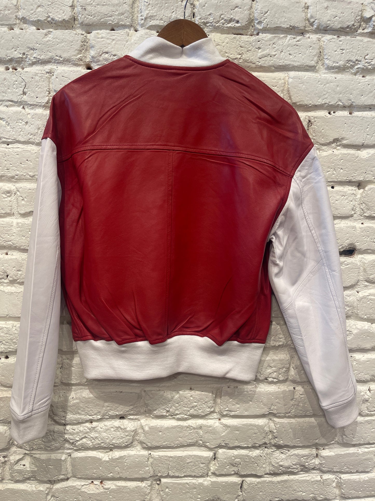 FALLON RED WHITE VARSITY JACKET