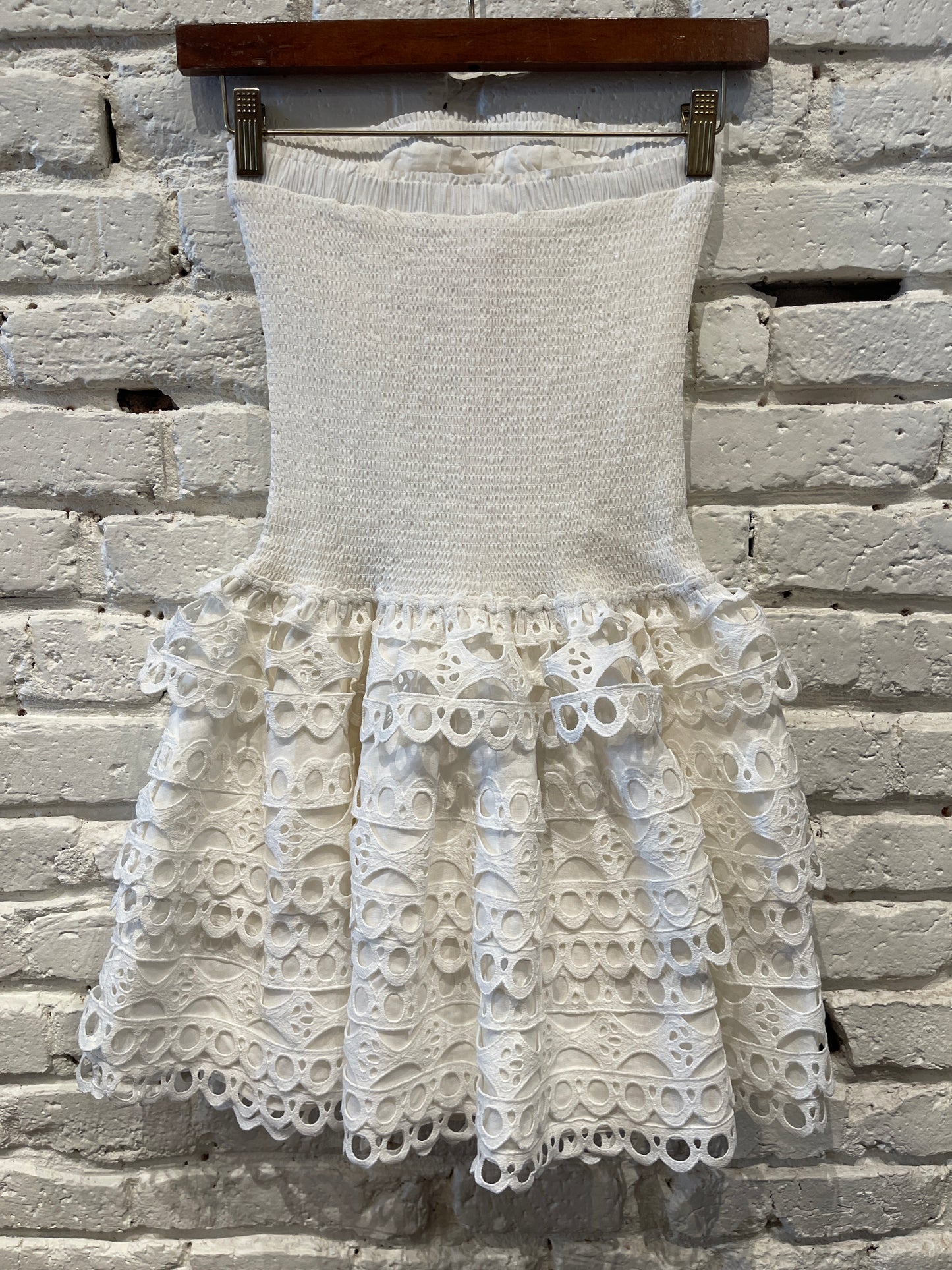 JESSA TRIM DRESS WHITE