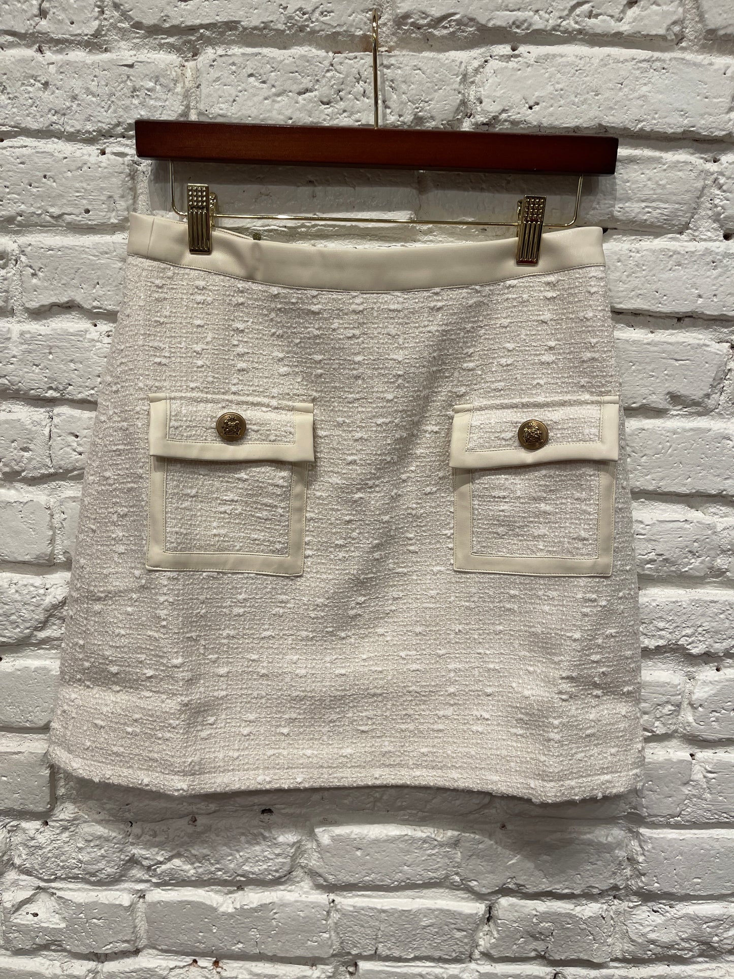 CREAM SKIRT SK9822