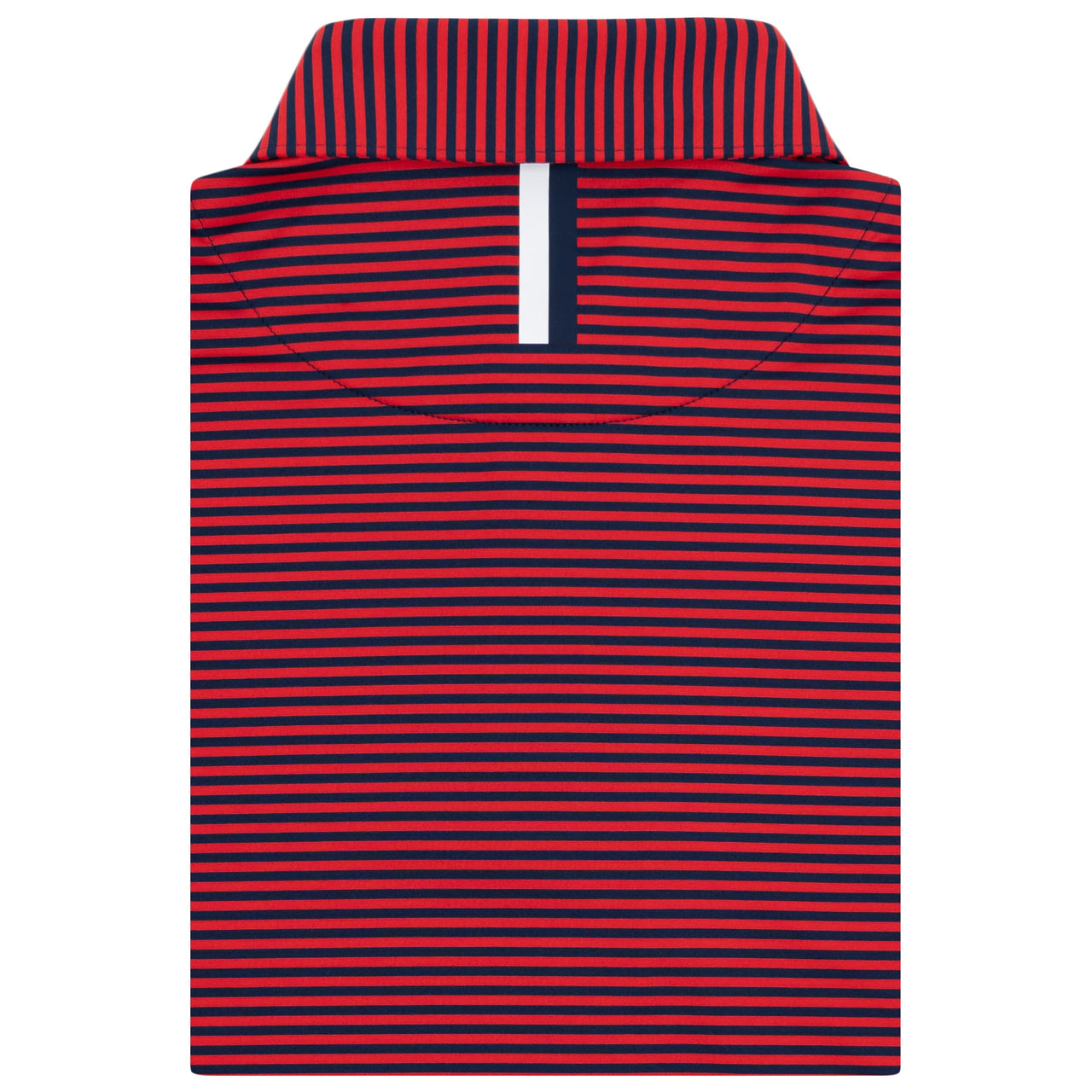 The Birdie Stripe Polo (Classic Red/Fleet Navy)
