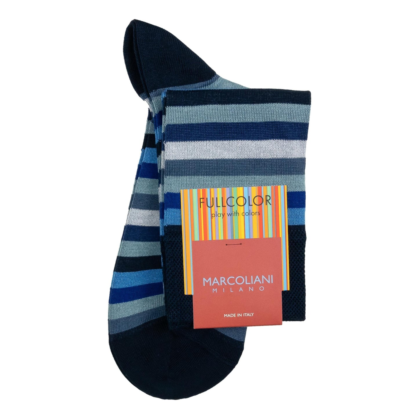 Rainbow Stripe Socks (Blue Mix)