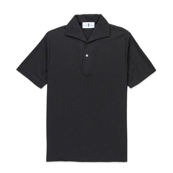 Short Sleeves Tailored Polo (Black)
