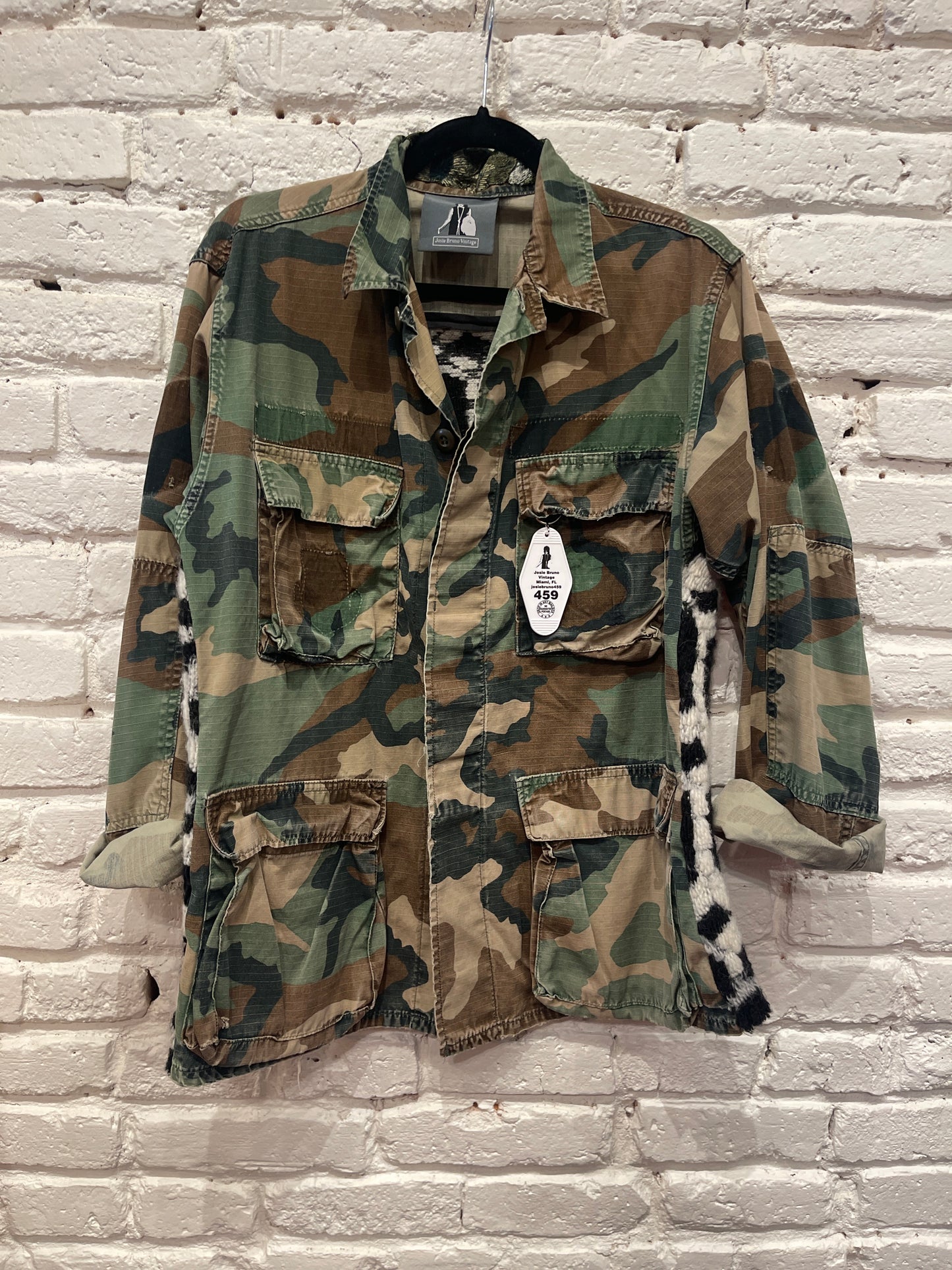 BOILED WOOL CAMO JACKET