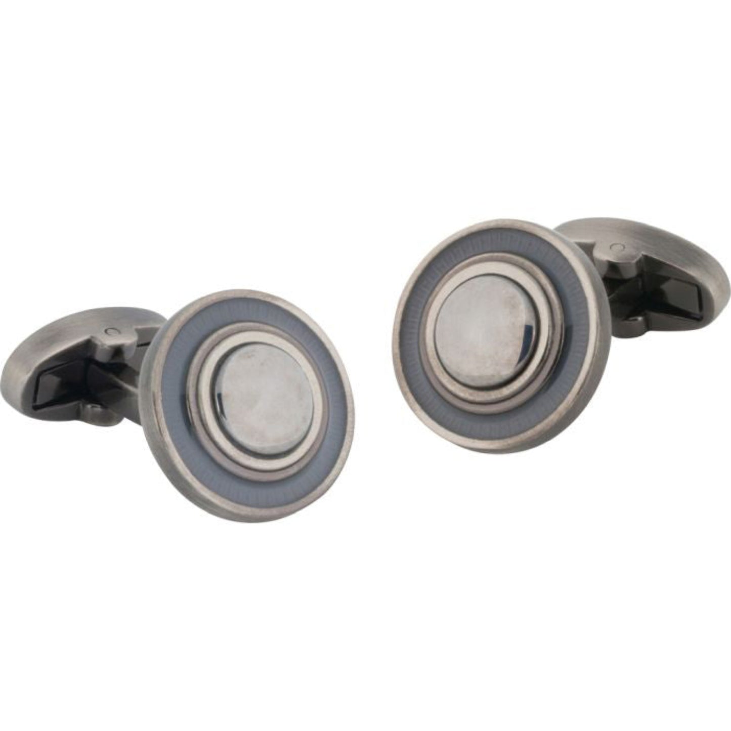 Bocara Cufflinks (Antique Silver/Grey Hematite)