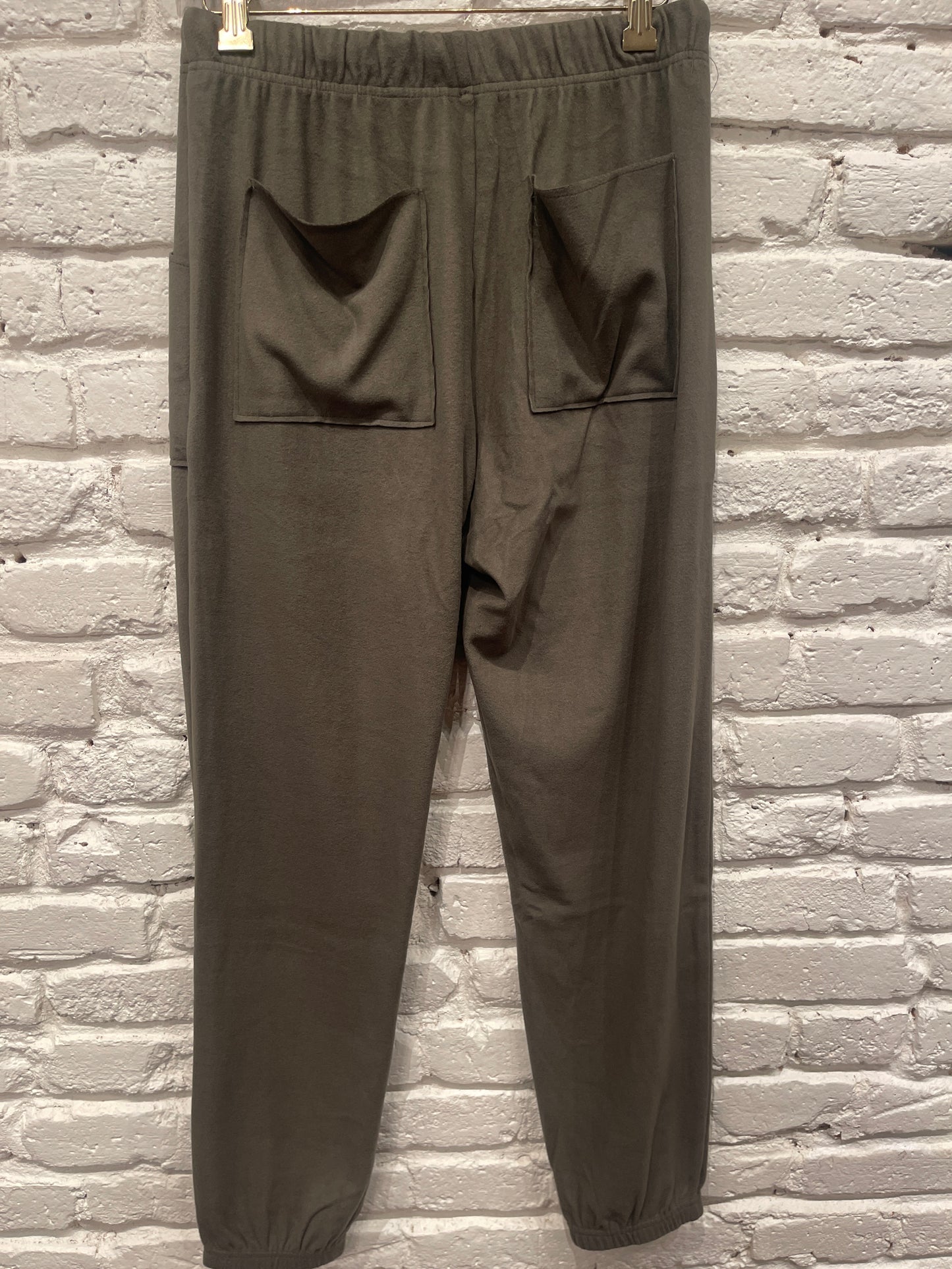 DOUBLE FACED FLEECE JOGGER OLIVE