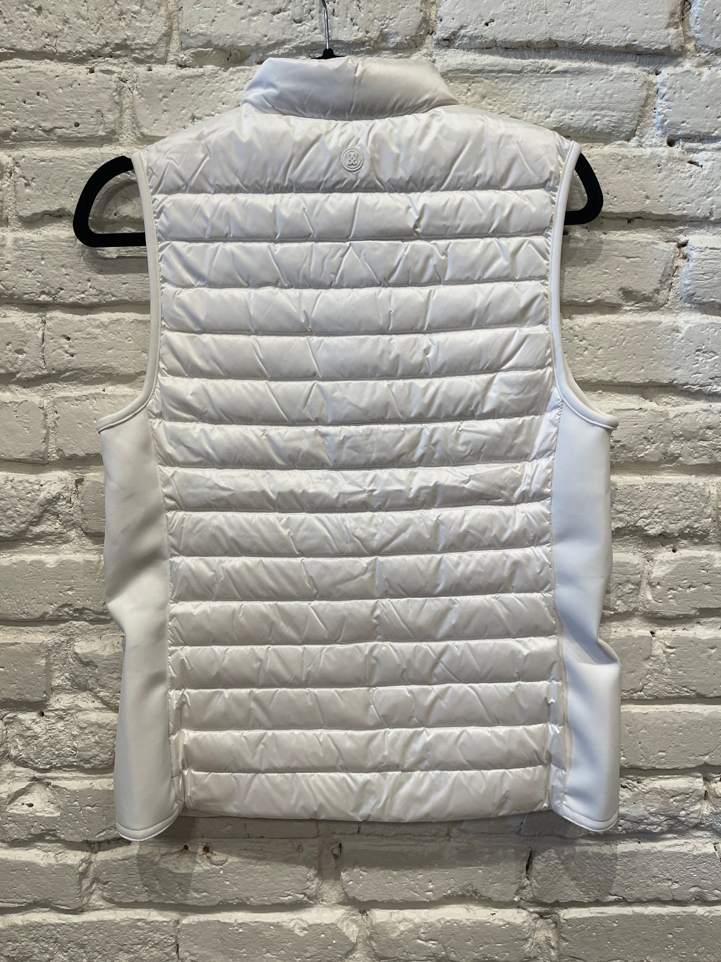 V DOWN QUILTED STRETCH VEST CHALK
