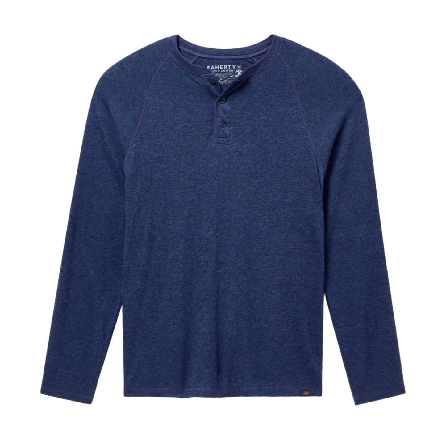 Long-Sleeve Cloud Henley (Baltic Navy Heather)