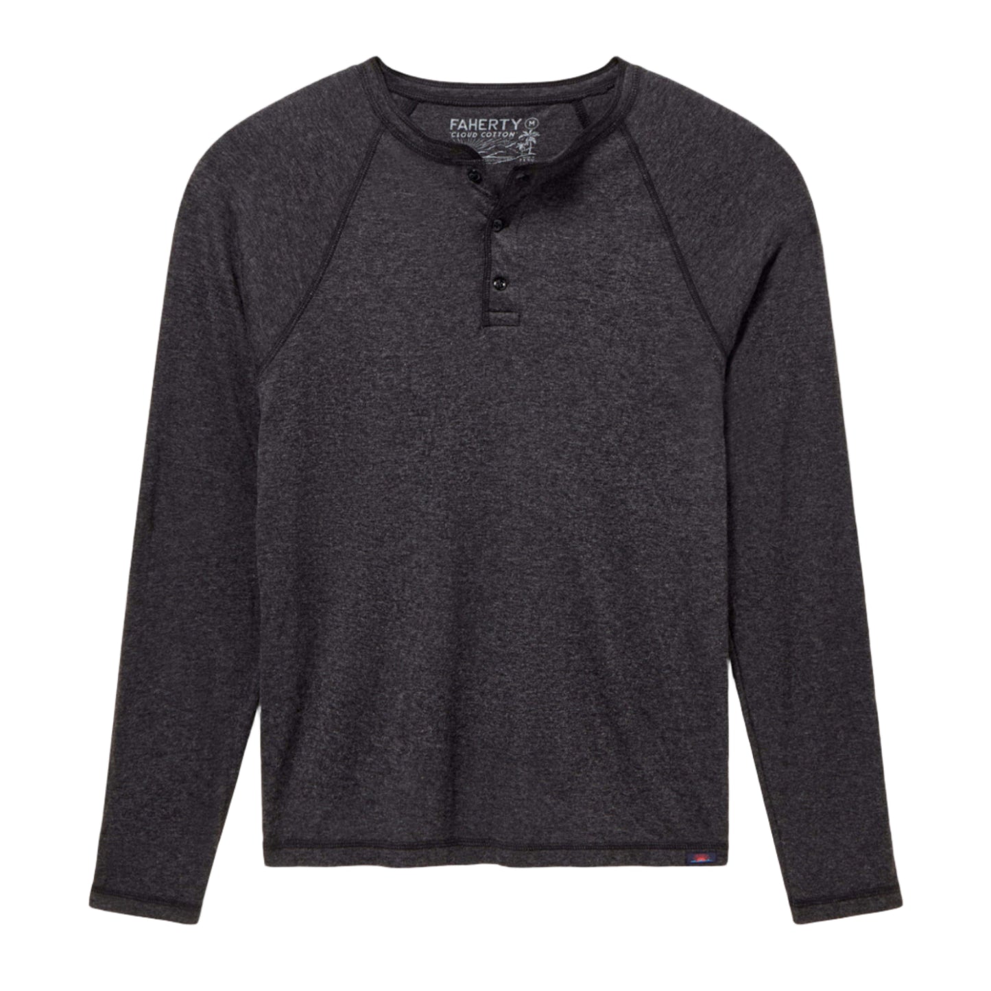 Long-Sleeve Cloud Henley (Charcoal Heather)