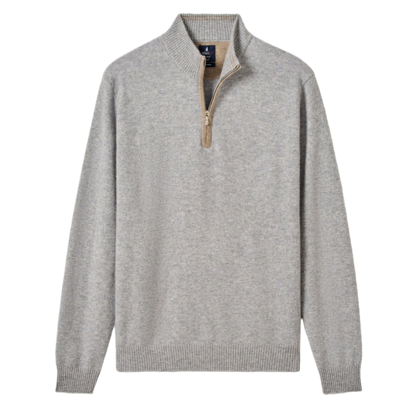 Niccolo Top Shelf Cashmere ¼ Zip Sweater (Light Gray)