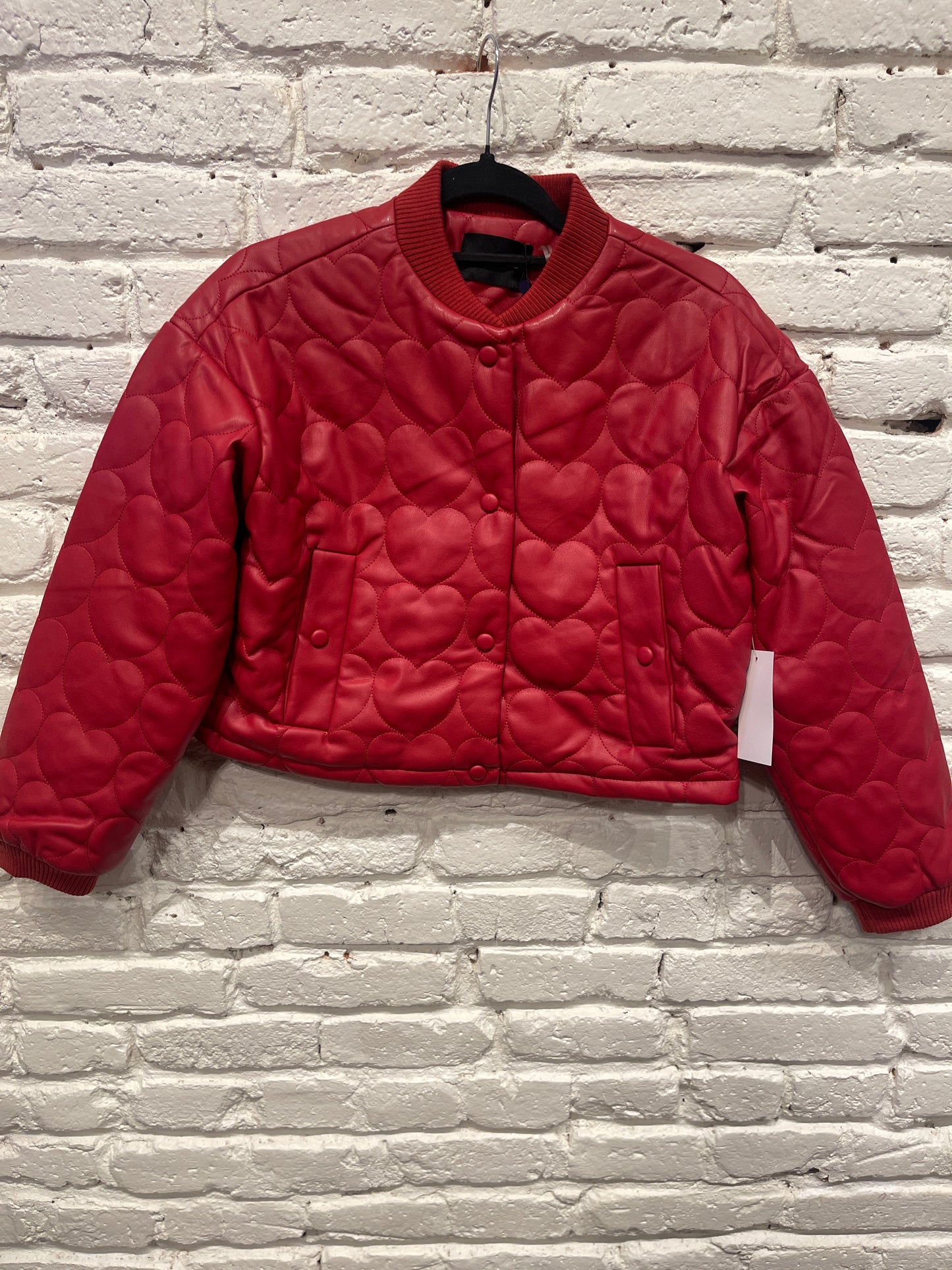 HEART QUILTED RED JACKET