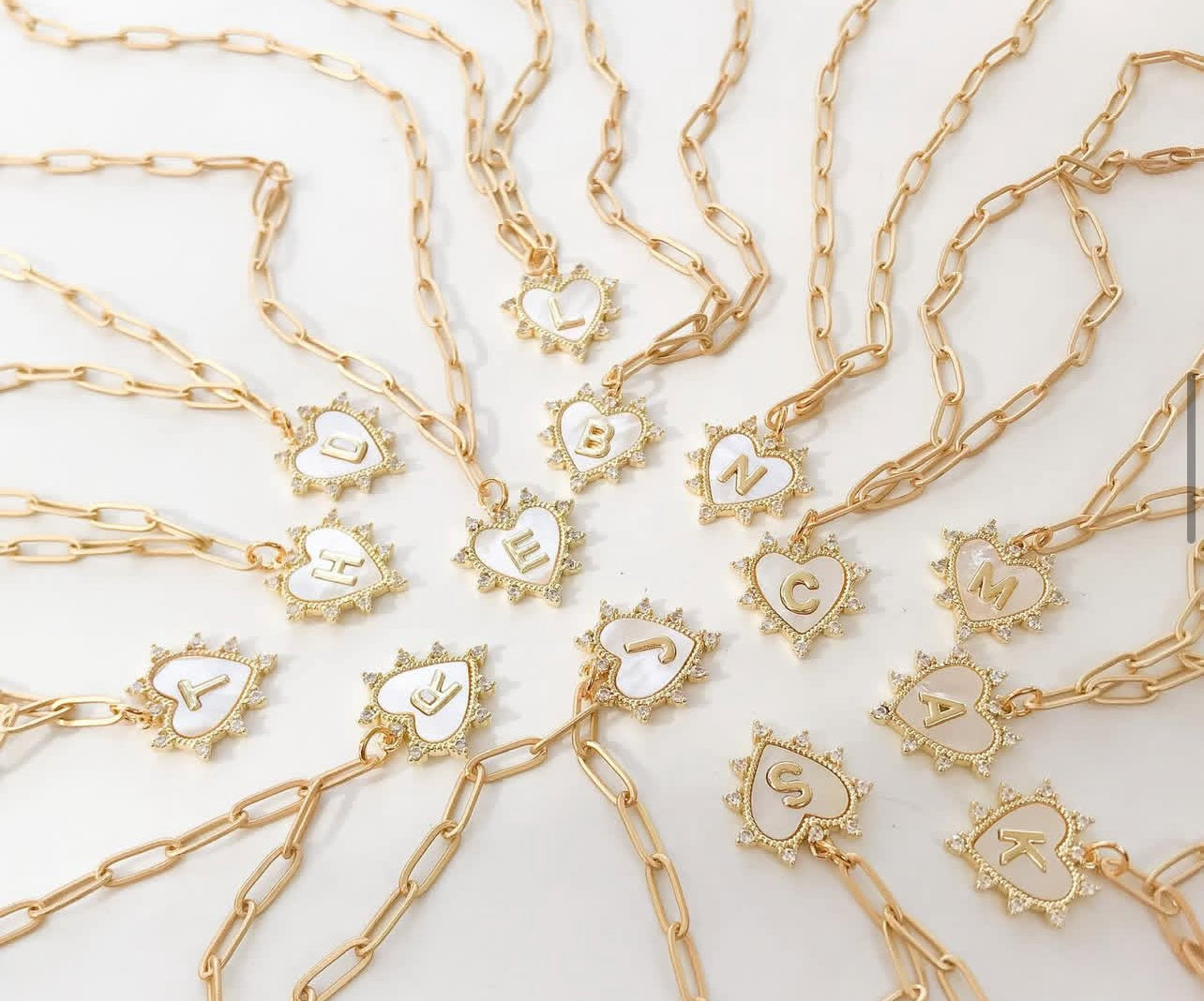 1855MH PEARL HEART INITIAL