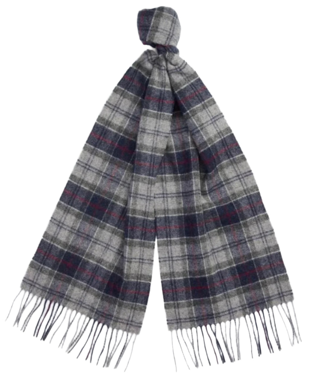 Barbour Tartan Lambswool Scarf (Blue Granite)