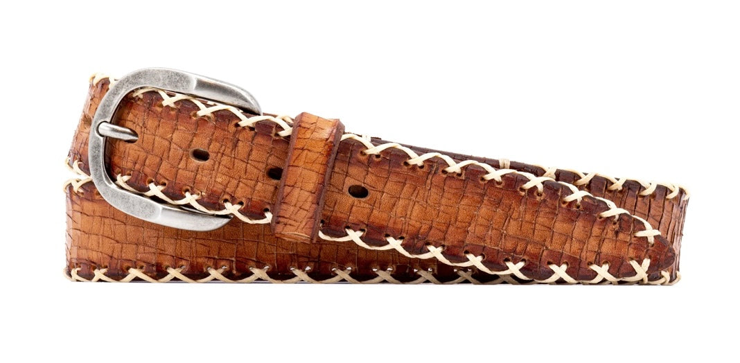 Artisan "X" Italian Bridle Leather Belt (Saddle Tan)