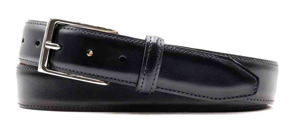 Smith 2 Buckle Coachman Leather Belt (Black)