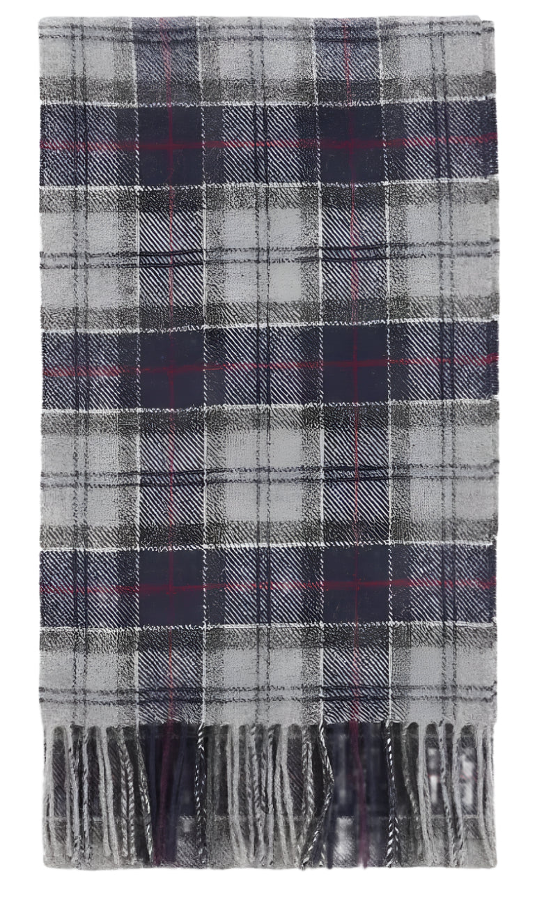 Barbour Tartan Lambswool Scarf (Blue Granite)