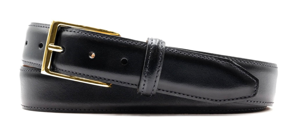 Smith 2 Buckle Coachman Leather Belt (Black)