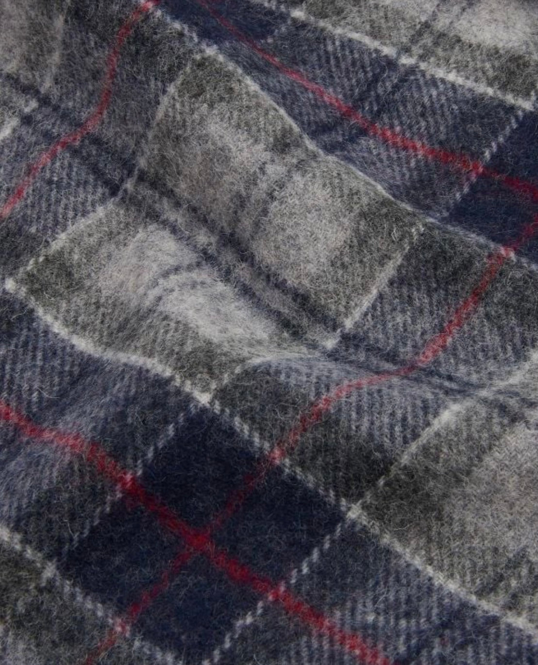 Barbour Tartan Lambswool Scarf (Blue Granite)