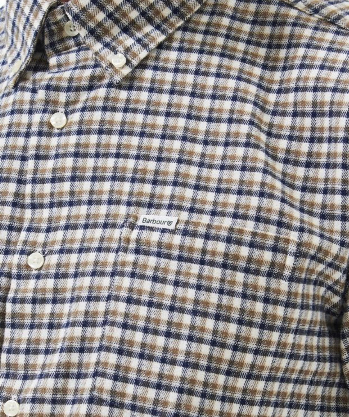 Barbour Tanlaw Tailored Check Shirt (Whisper Classic White)