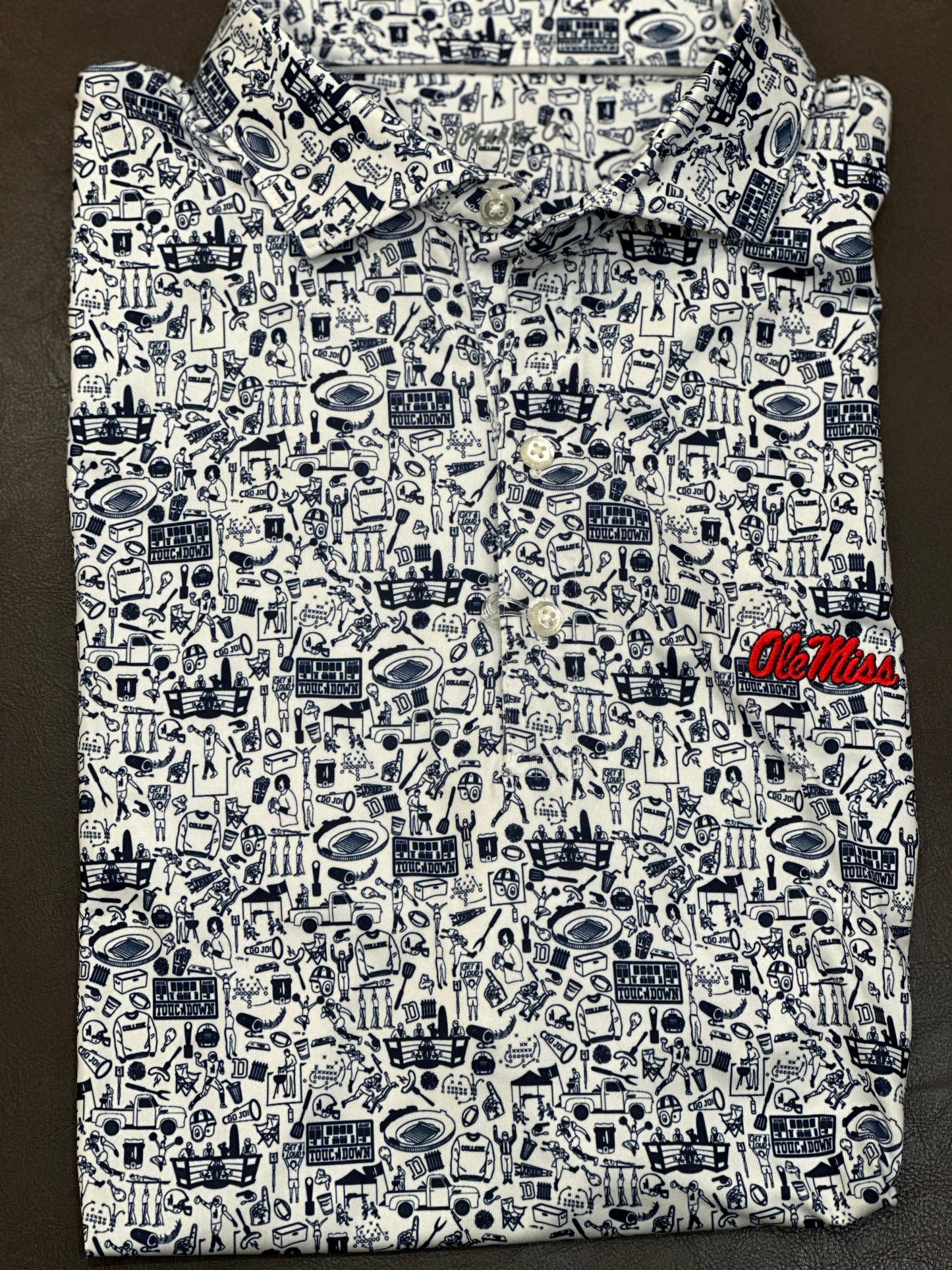 Ole Miss Tailgater 2.0 Printed Jersey Performance Polo