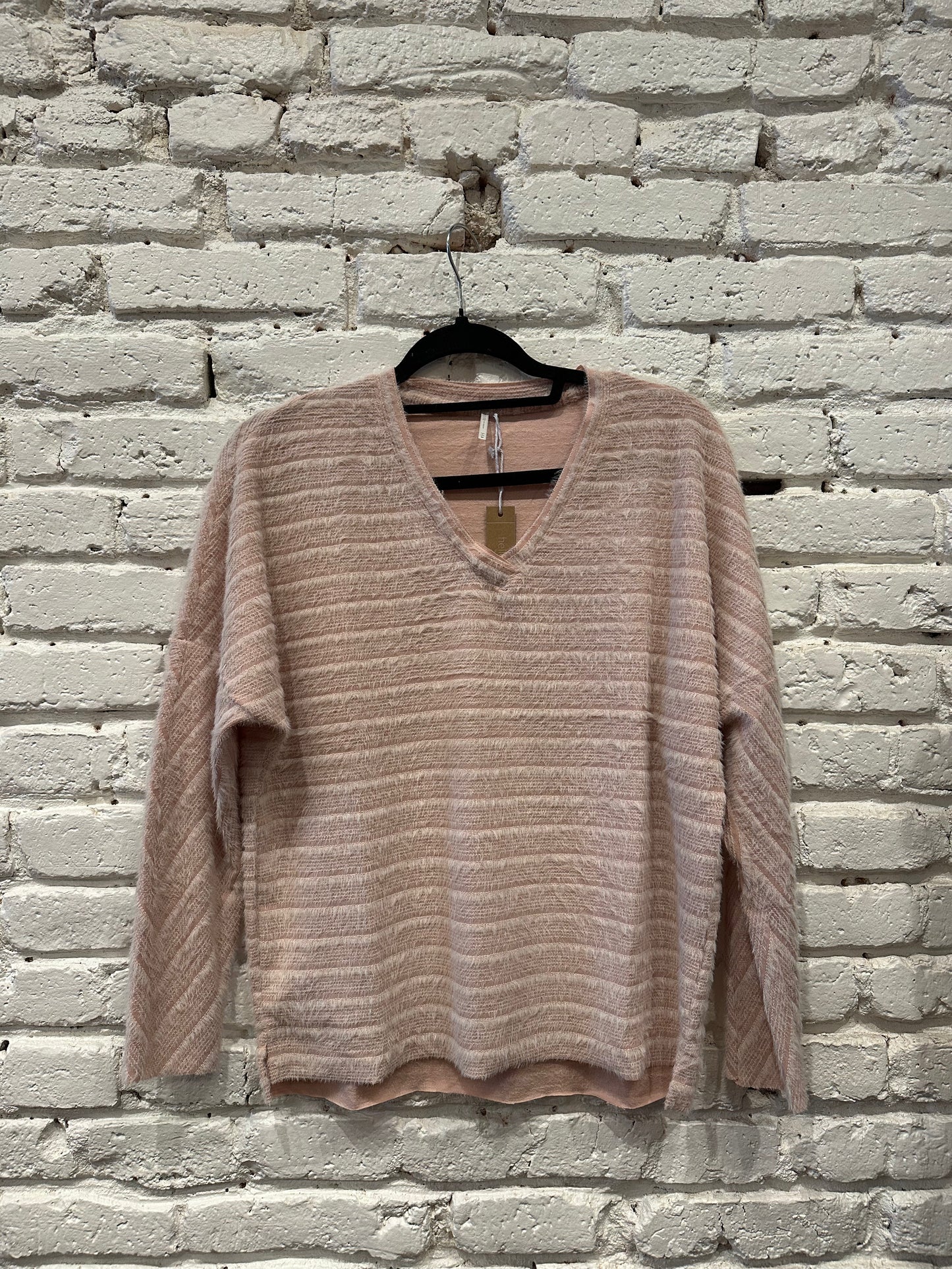 Variegated Angel Hair L/S Latte